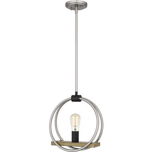 Sterling 1 Light 12 inch Brushed Nickel Mini Pendant Ceiling Light, Small