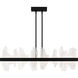 Aurelia LED 42 inch Matte Black Linear Chandelier Ceiling Light, Medium