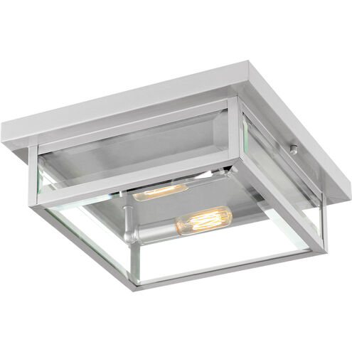Westover 2 Light 12 inch Stainless Steel Flush Mount Ceiling Light