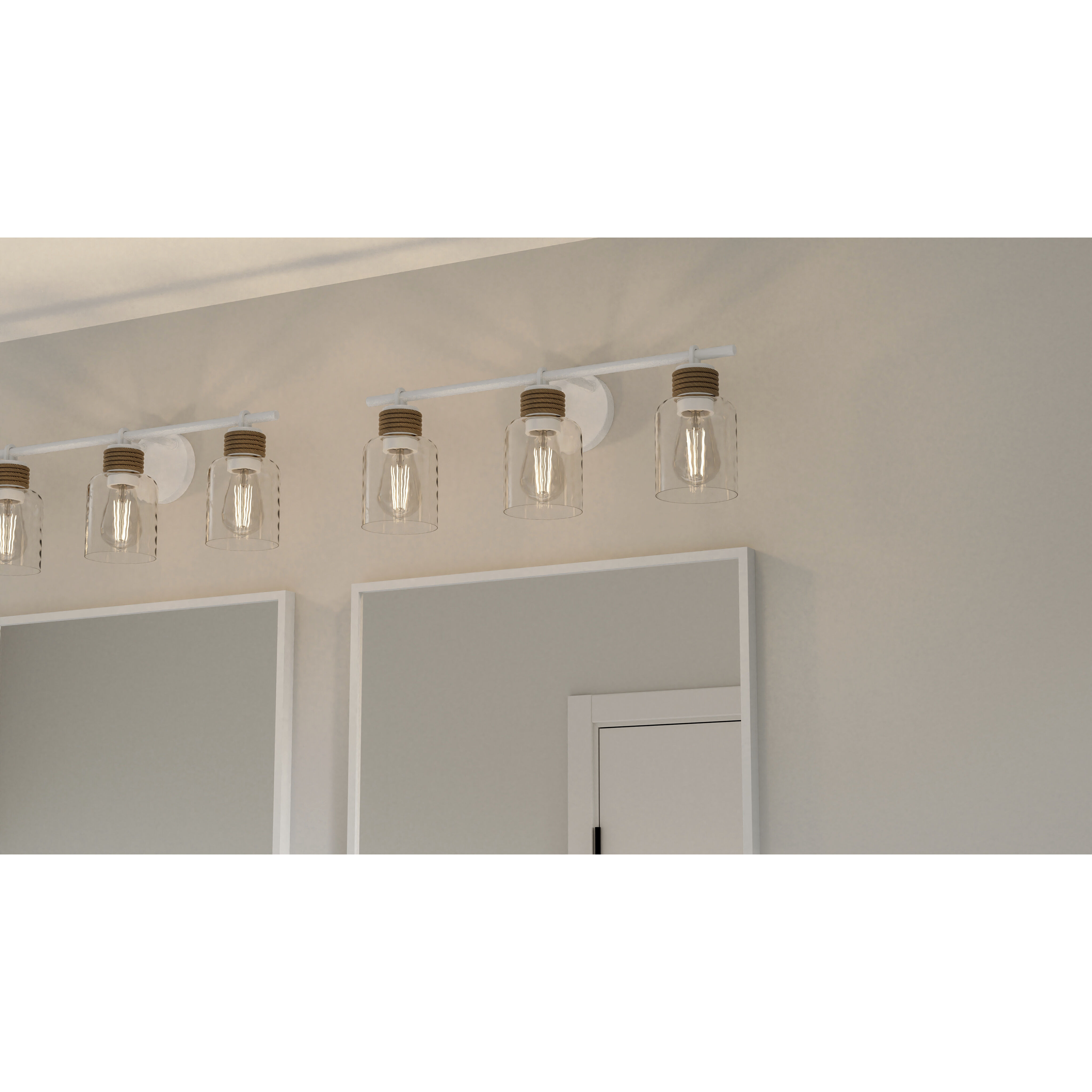 Baltic 3 Light 24 inch Matte White Bath Light Wall Light, Large