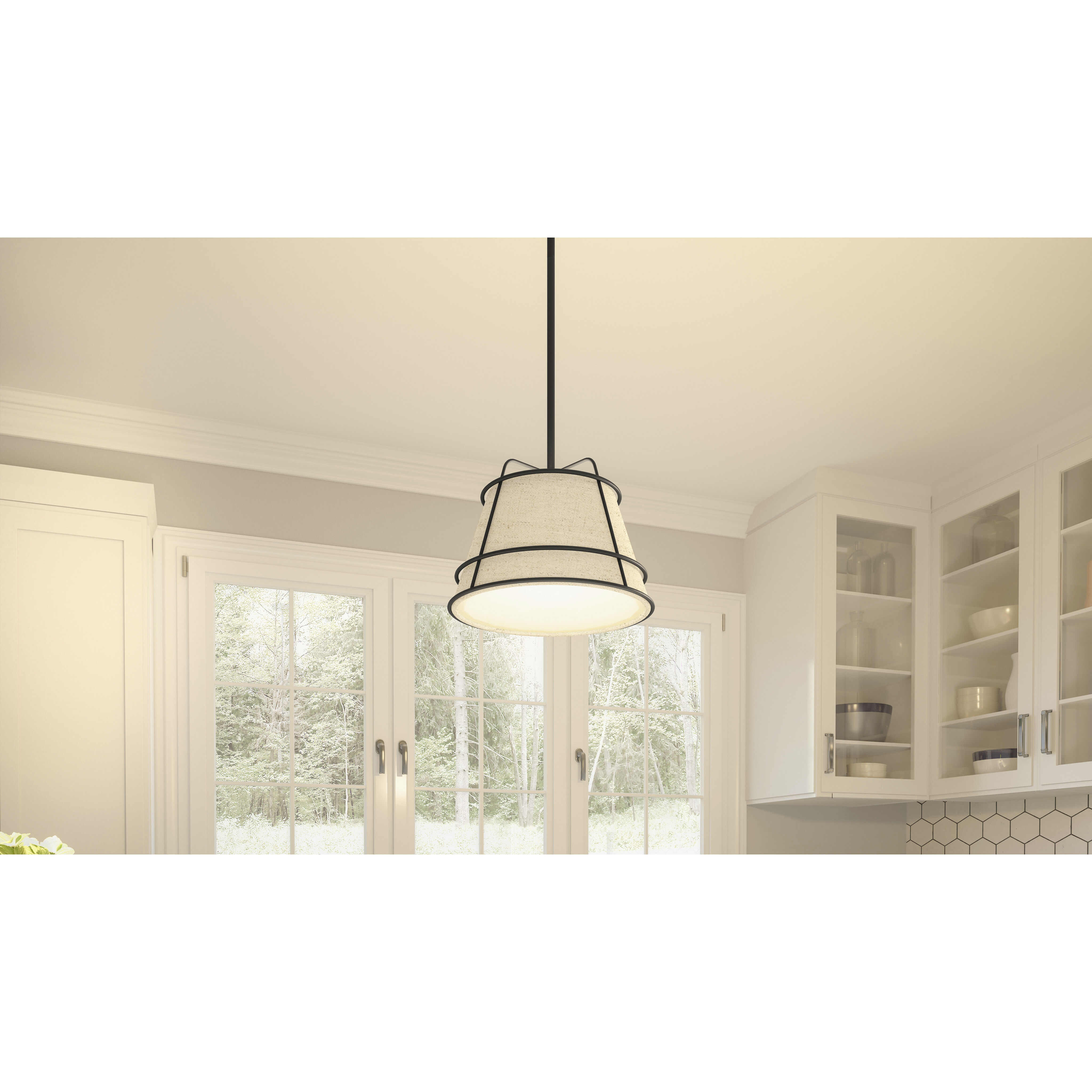 Burbridge 1 Light 13 inch Matte Black Mini Pendant Ceiling Light