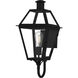 Quoizel Rue De Royal 1 Light 20.5 inch Earth Black Outdoor Wall Lantern, Medium RO8410EK - Open Box