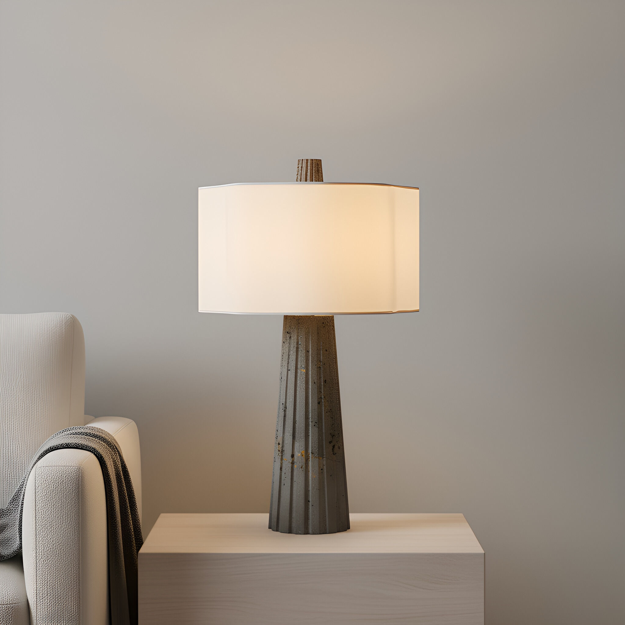 Gio 24 inch 100 watt Matte Black Table Lamp Portable Light