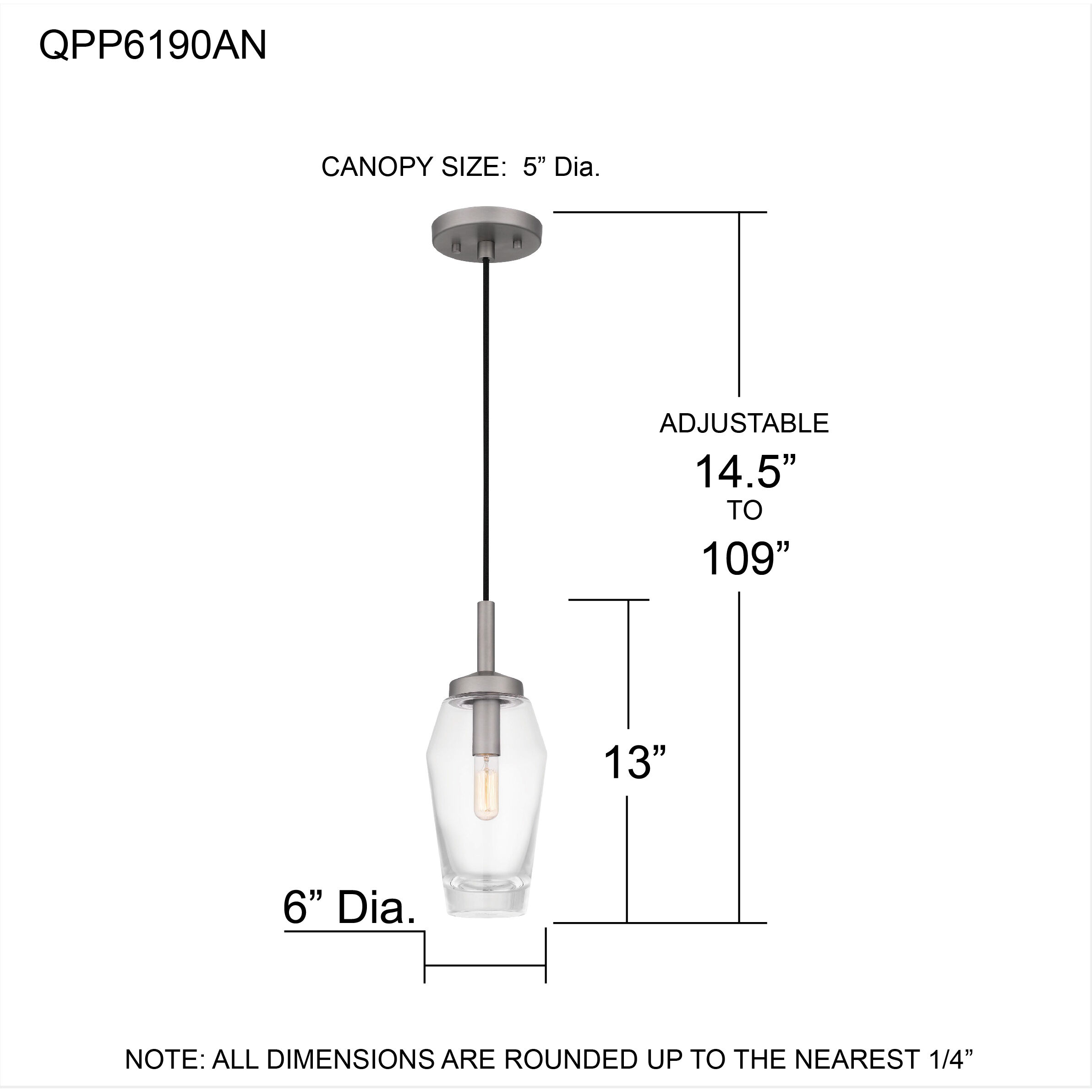 Xander 1 Light 5 inch Antique Nickel Mini Pendant Ceiling Light