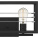 Awendaw 2 Light 16 inch Matte Black Bath Light Wall Light, Medium