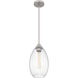 Marza 1 Light 8.5 inch Brushed Nickel Mini Pendant Ceiling Light, Small