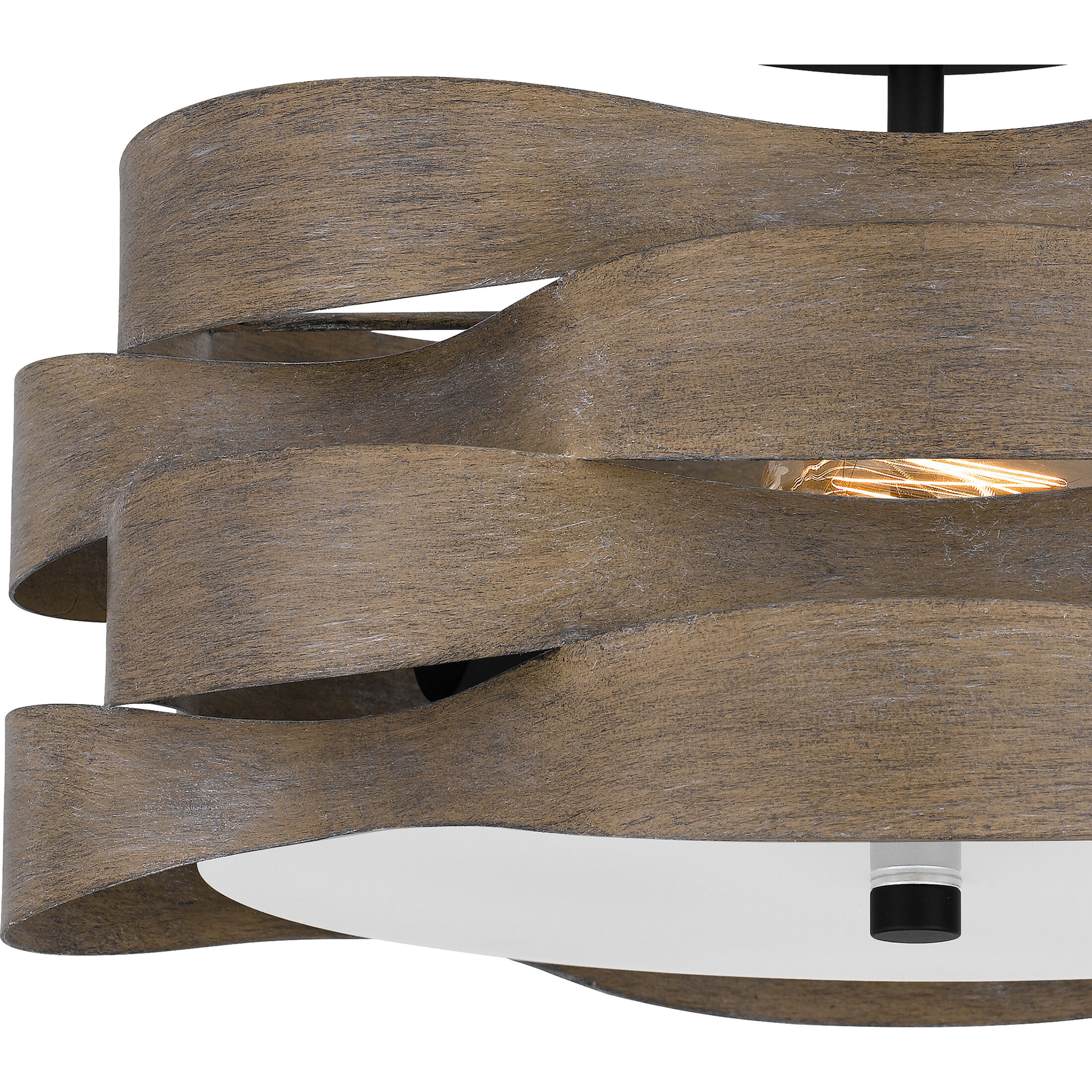 Appleton 2 Light 16 inch Matte Black Semi-Flush Mount Ceiling Light