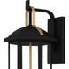 Crestfield 3 Light 26.25 inch Matte Black Outdoor Wall Lantern, Large