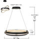 Isabelle 24 inch Matte Black Pendant Ceiling Light