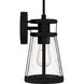Barber 1 Light 13 inch Matte Black Outdoor Wall Lantern