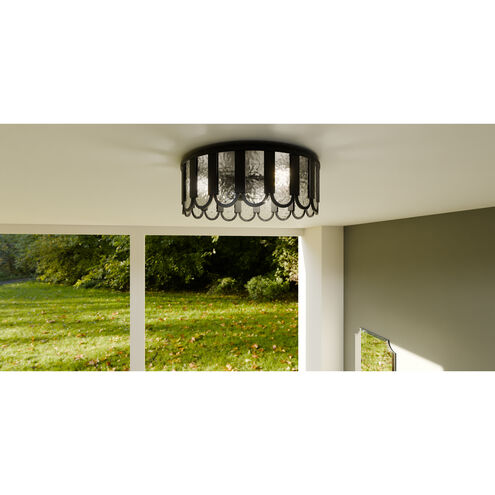 Vera 3 Light 16 inch Matte Black Flush Mount Ceiling Light, Medium