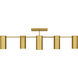 Foreland 6 Light 50 inch Brushed Gold Semi-Flush Mount Ceiling Light, Extra Large