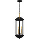 Crestfield 3 Light 10 inch Matte Black Mini Pendant Ceiling Light, Small