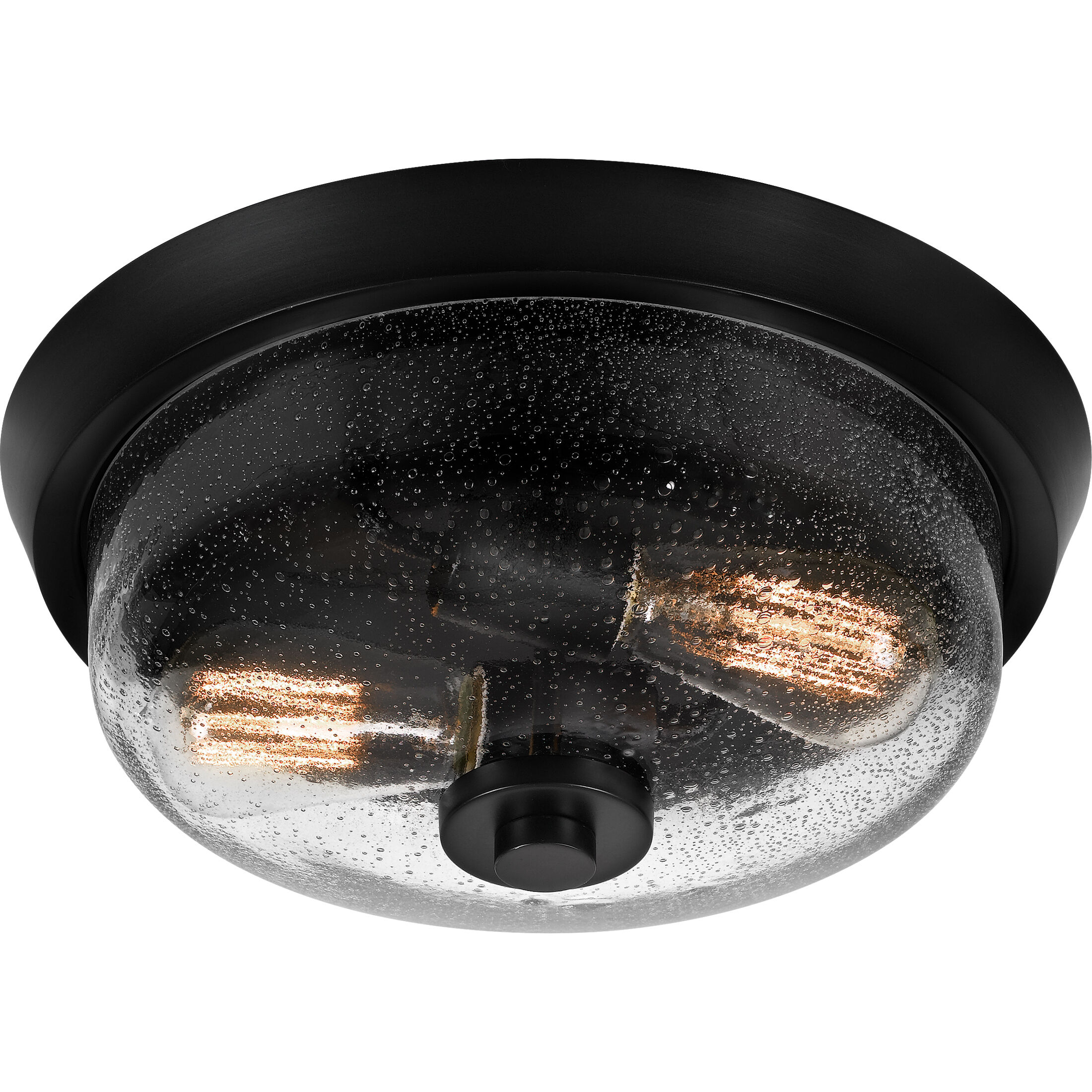 Radius 2 Light 13 inch Earth Black Flush Mount Ceiling Light