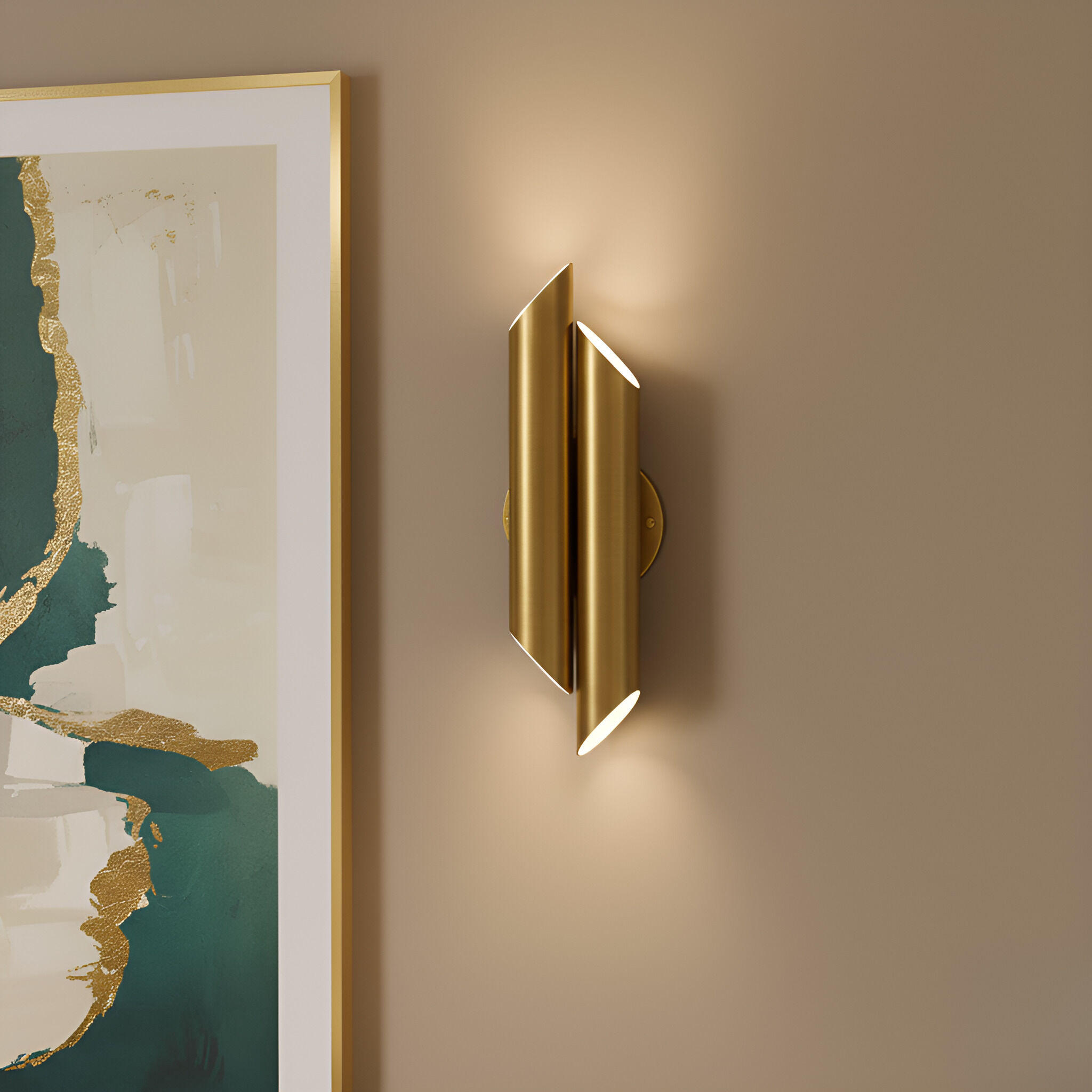 Manelis Wall Sconce Wall Light in Brushed Gold