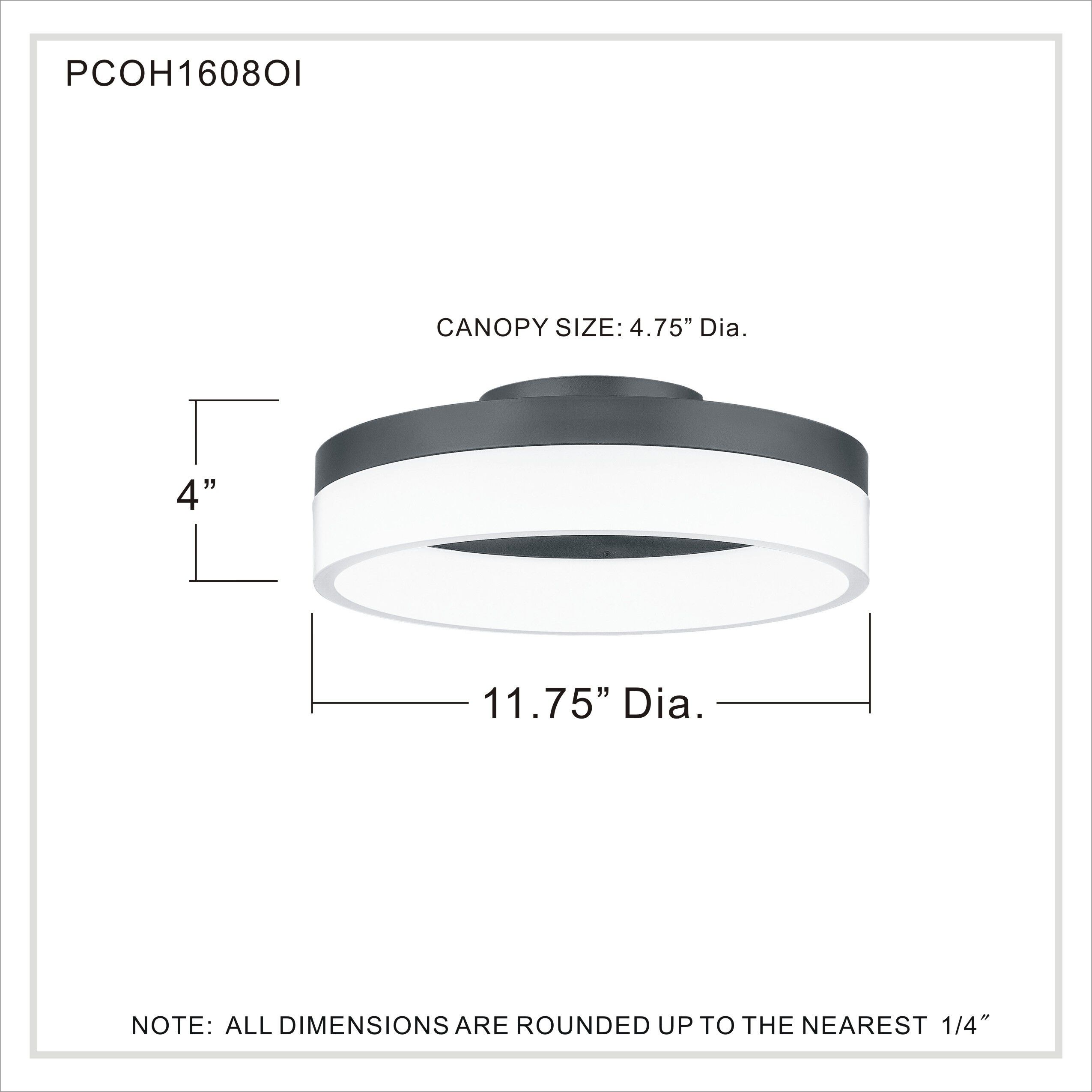 Cohen LED 12 inch Oil Rubbed Bronze Flush Mount Ceiling Light