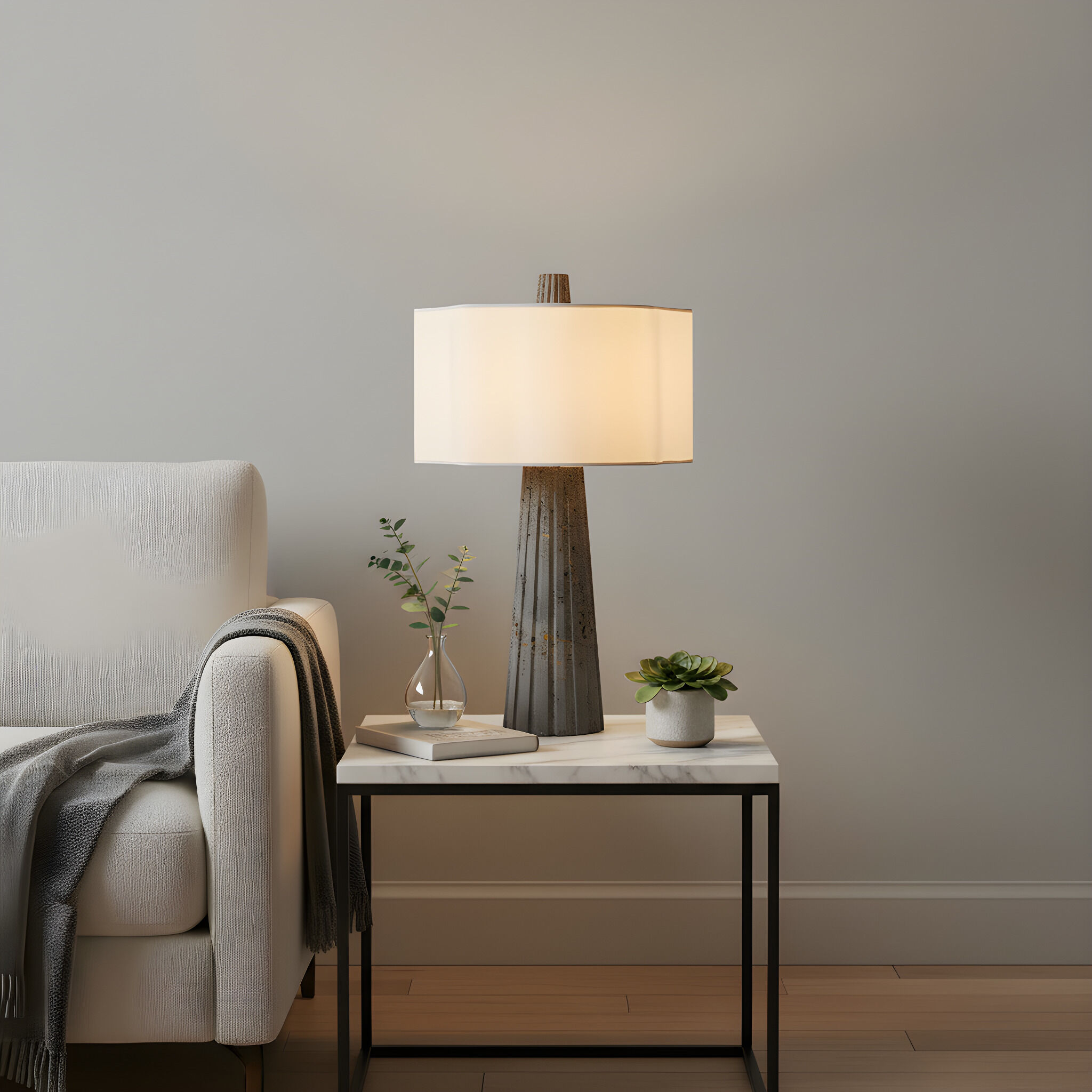 Gio 24 inch 100 watt Matte Black Table Lamp Portable Light