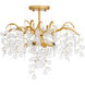 Maple 4 Light 22 inch Gold Leaf Semi-Flush Mount Ceiling Light, Extra Large