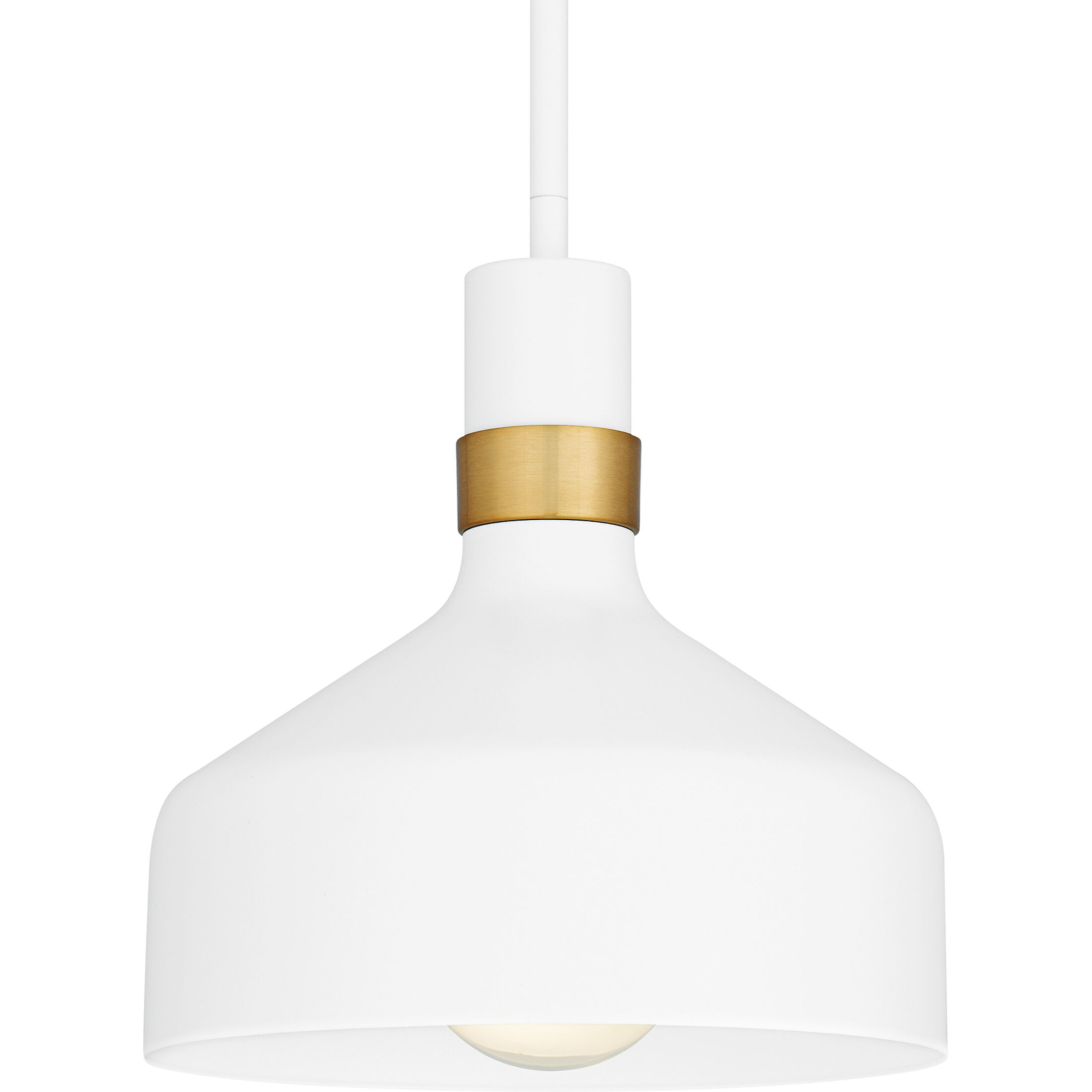 Arbor 1 Light 10 inch Matte White Mini Pendant Ceiling Light, Small