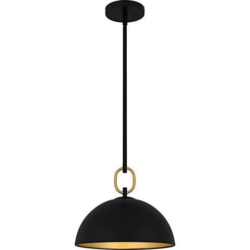Cleo 1 Light 12 inch Matte Black Pendant Ceiling Light