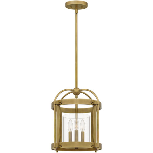 McPherson 3 Light 14 inch Weathered Brass Pendant Ceiling Light