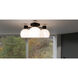 Donahue 4 Light 18 inch Matte Black Semi-Flush Mount Ceiling Light