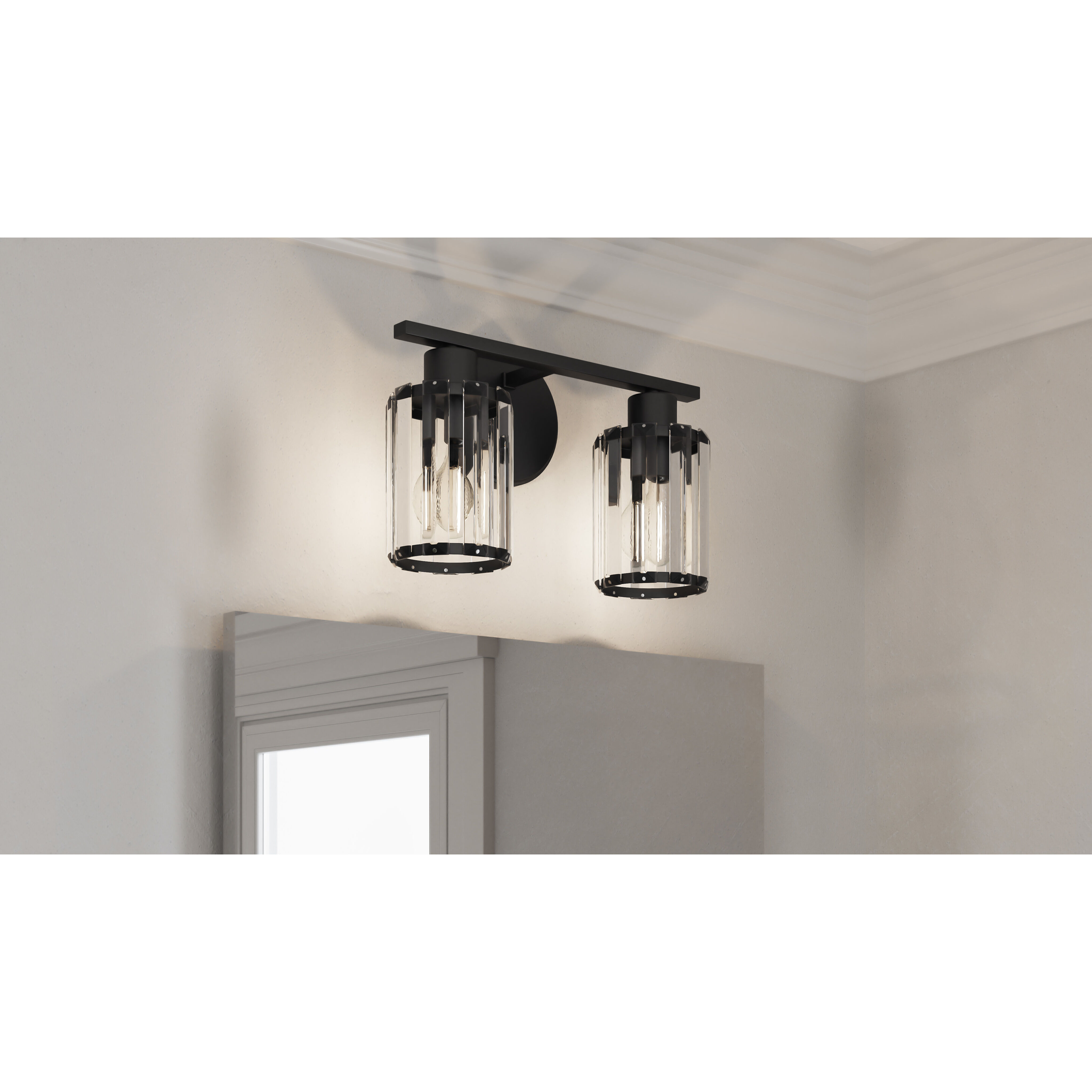 Isla 2 Light 13 inch Matte Black Bath Light Wall Light