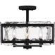 Lancer 4 Light 15 inch Earth Black Semi-Flush Mount Ceiling Light