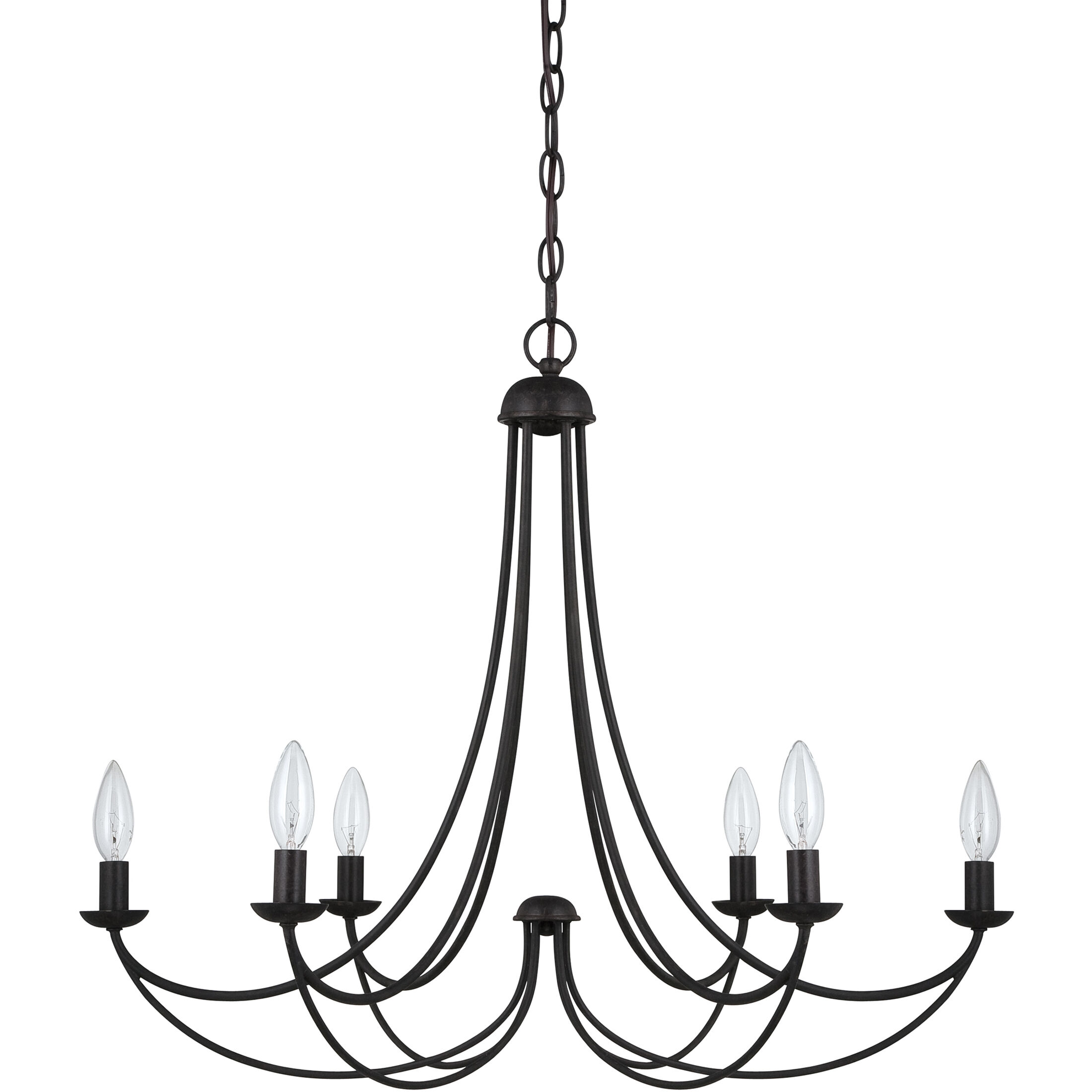 Mirren 6 Light 28 inch Imperial Bronze Chandelier Ceiling Light
