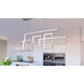 Canvas LED 57 inch Brushed Aluminum Island Light Ceiling Light