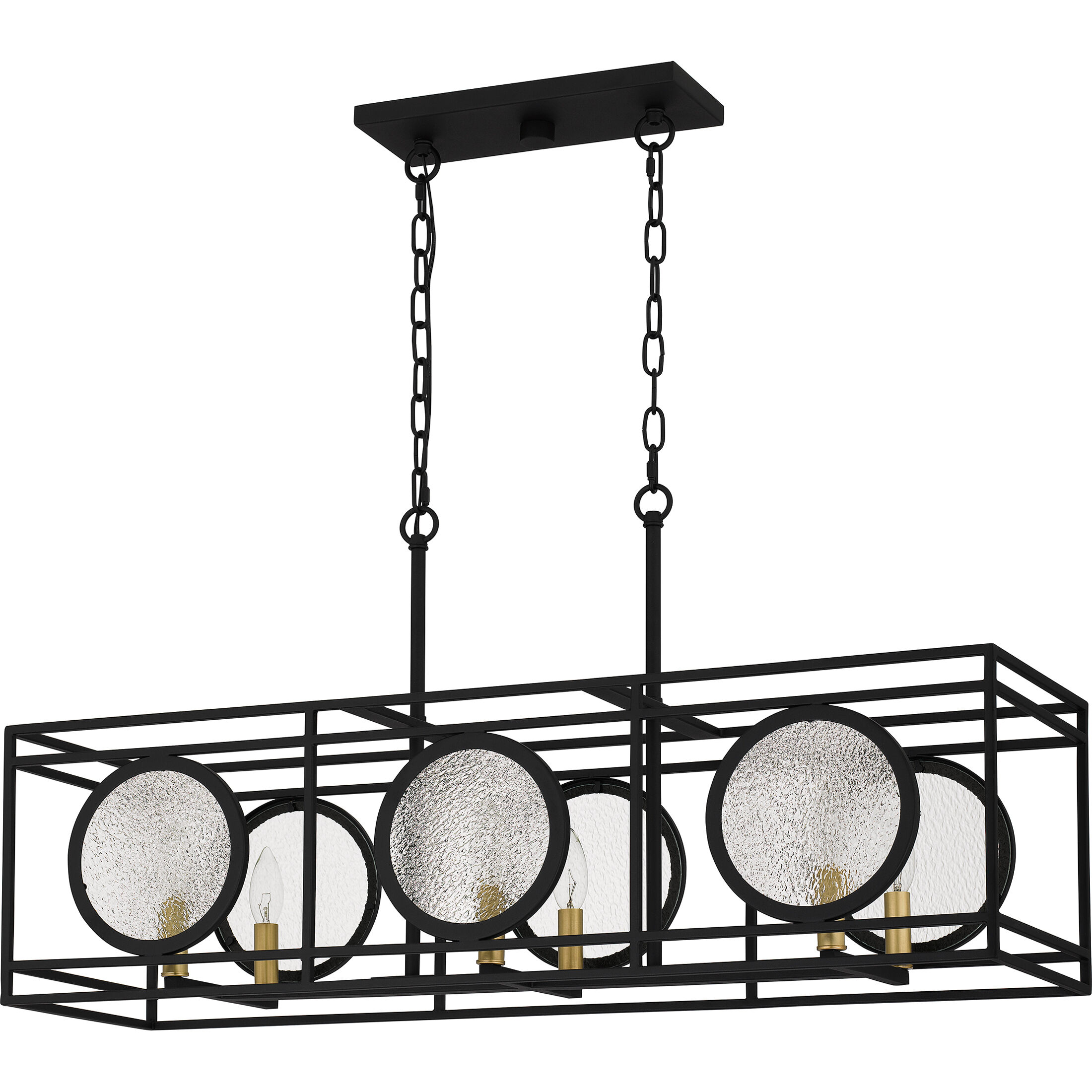 Chalamont 6 Light 36 inch Earth Black Island Light Ceiling Light