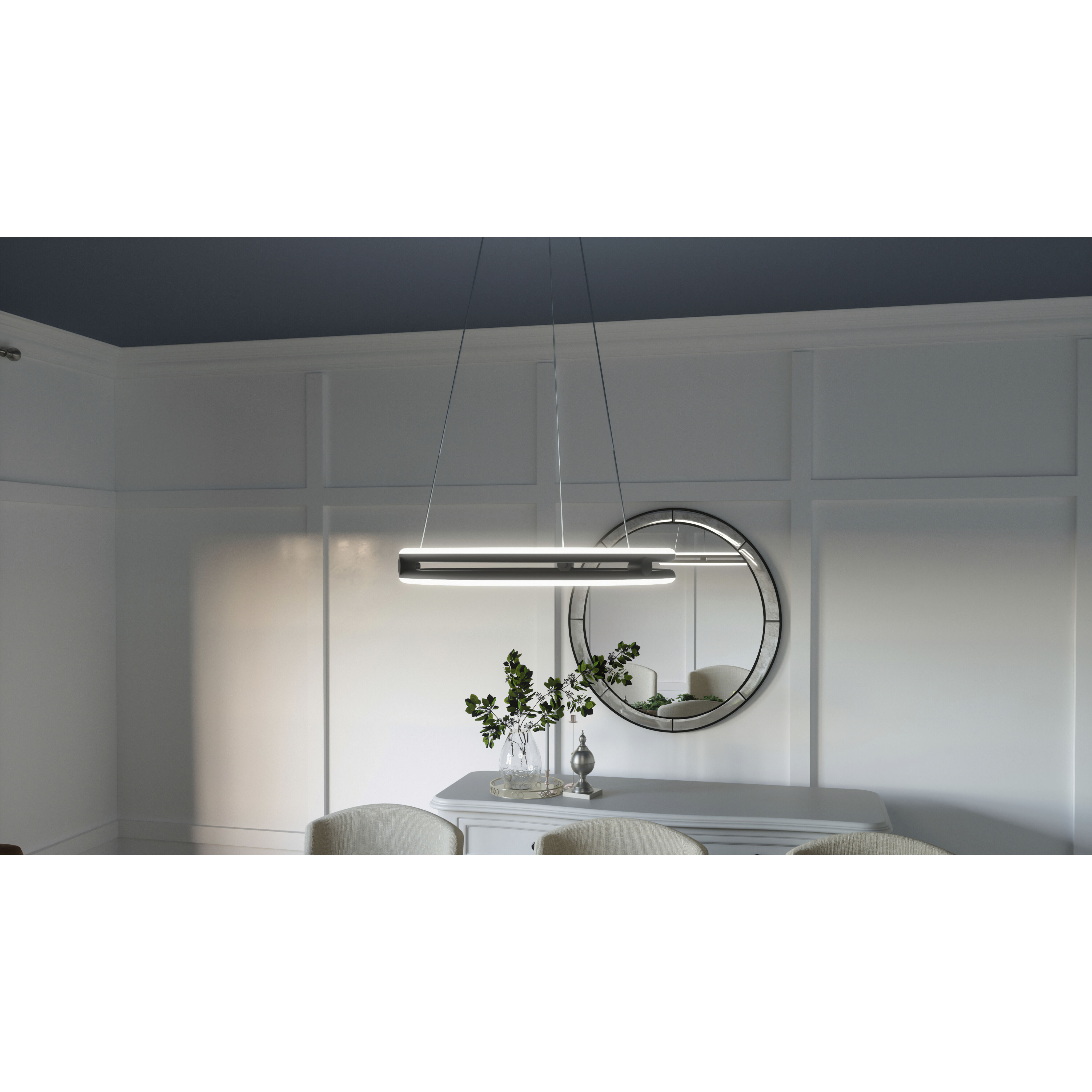 Graves LED 20 inch Matte Black Pendant Ceiling Light