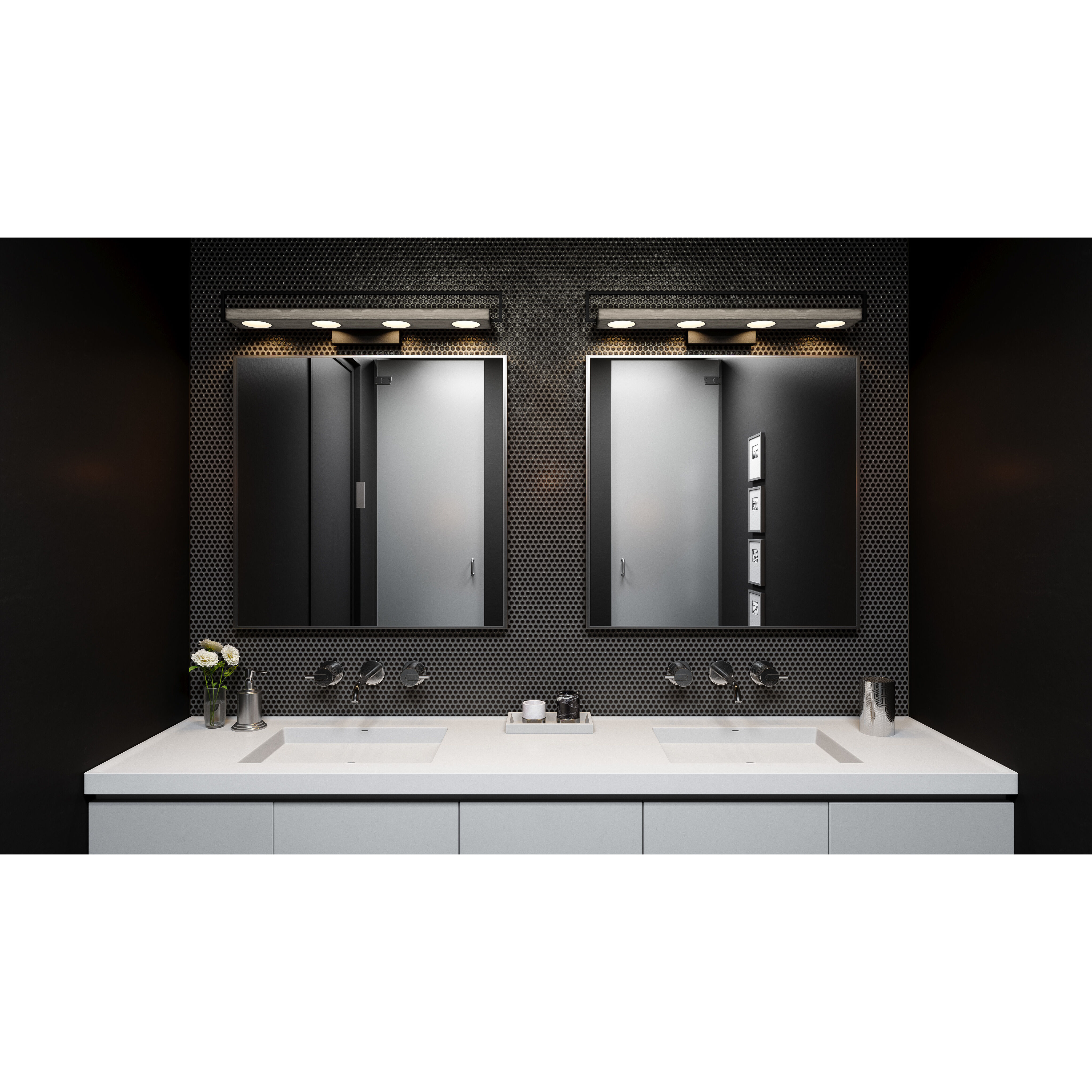Black bath bar light cheap