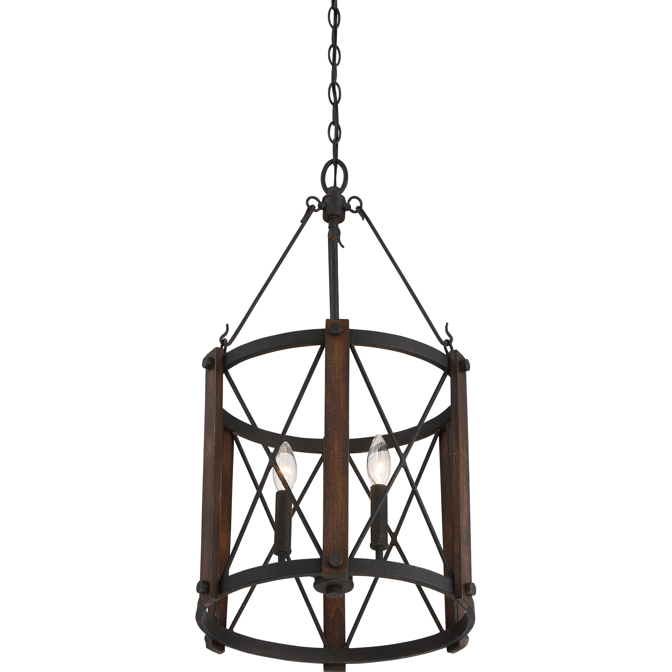 Baron 3 Light 15 inch Marcado Black Foyer Piece Ceiling Light