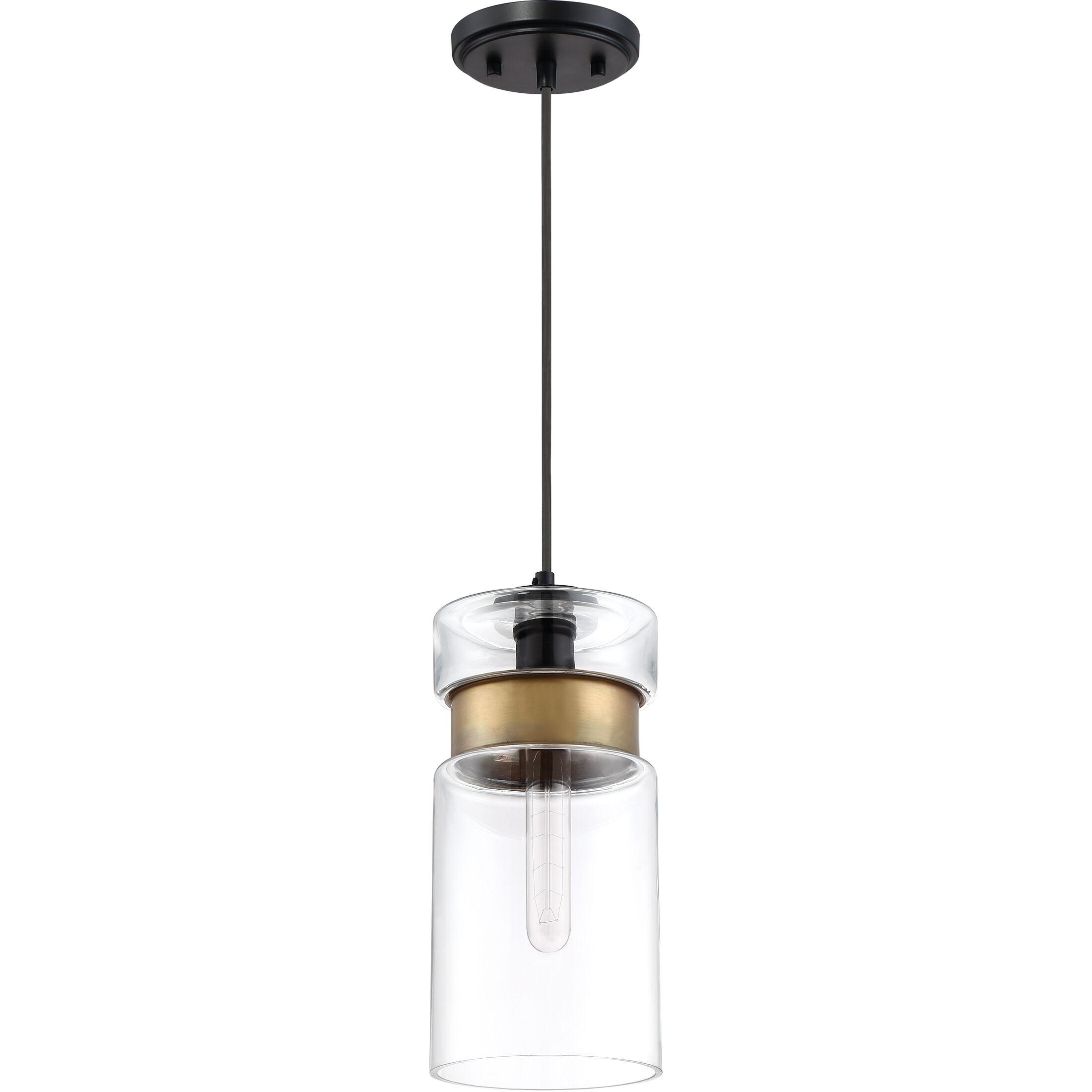 Gathering 1 Light 6 inch Mystic Black Mini Pendant Ceiling Light