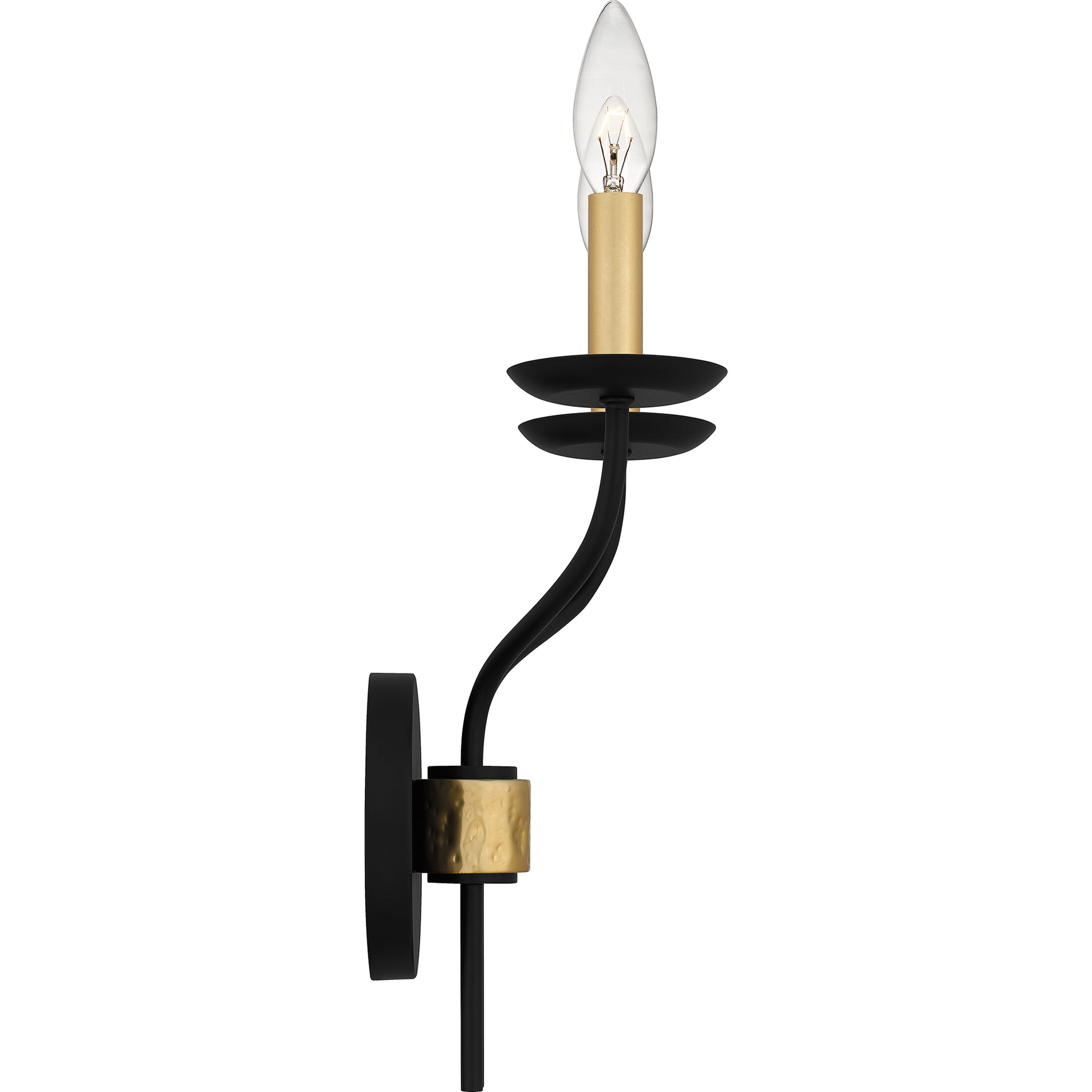 Margaret 2 Light 11 inch Matte Black Wall Sconce Wall Light, Small