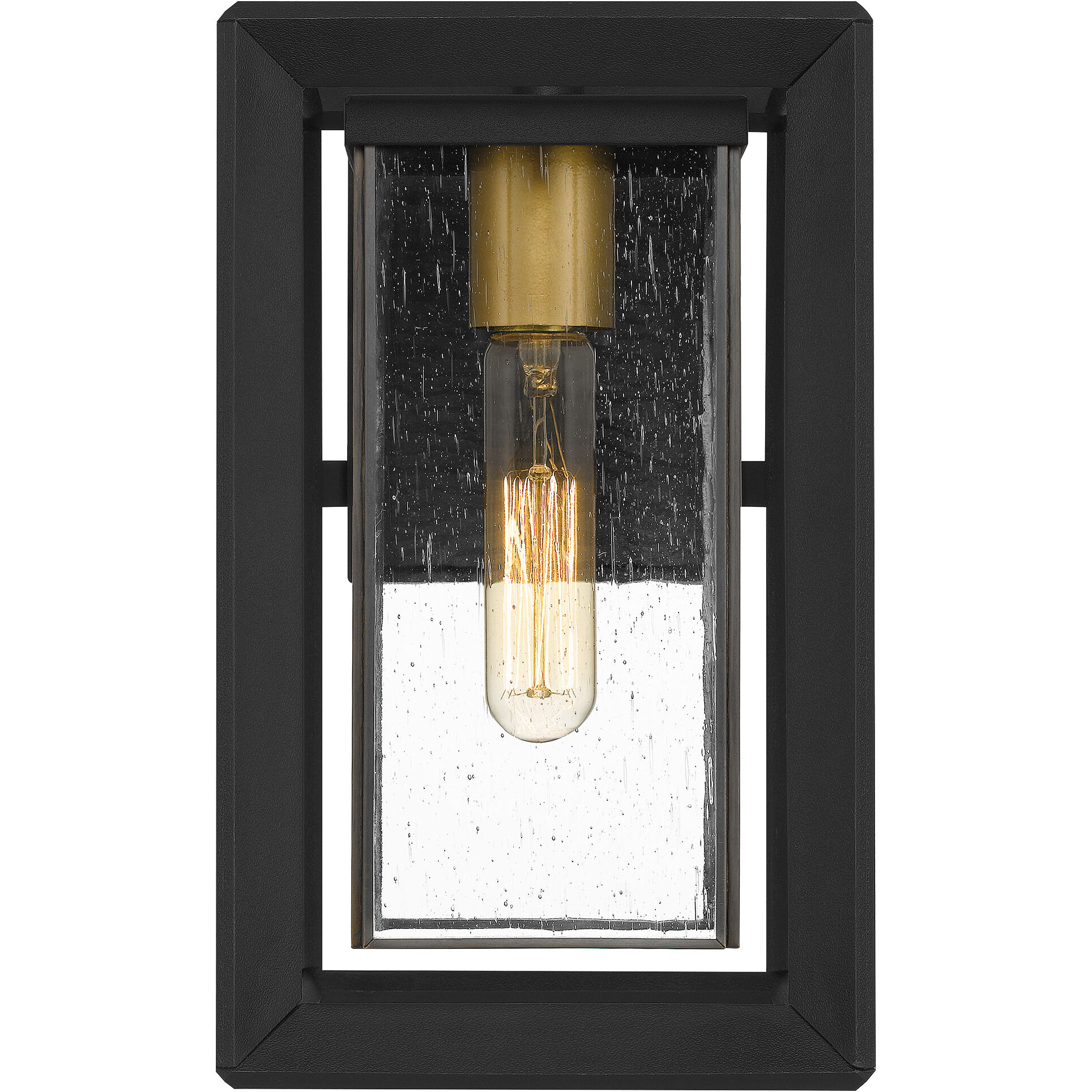 Infinger 1 Light 12 inch Earth Black Outdoor Wall Lantern, Medium