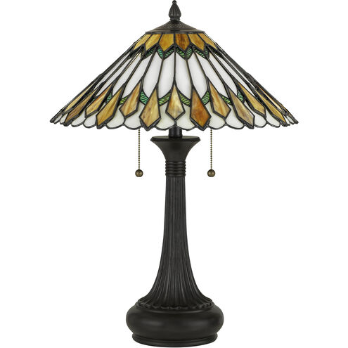 Maddow 25 inch 75 watt Vintage Bronze Table Lamp Portable Light