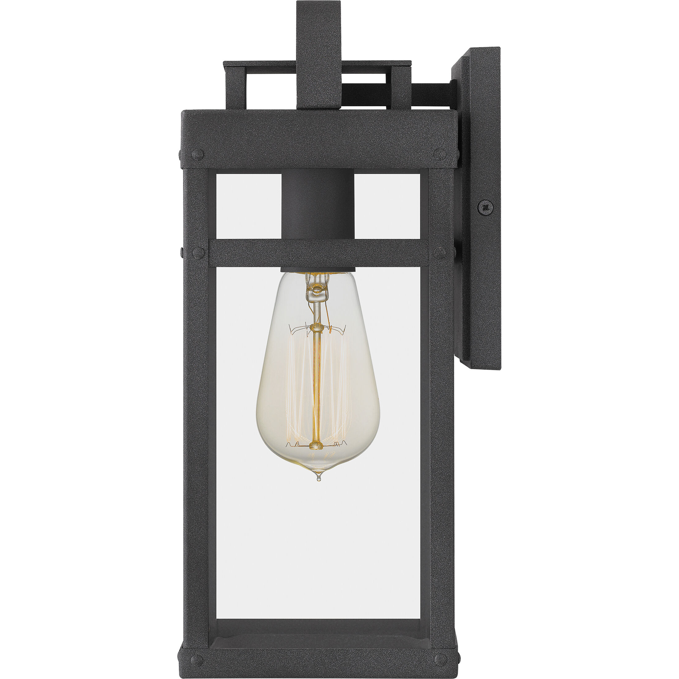 Keaton 1 Light 14 inch Mottled Black Outdoor Wall Lantern, Small