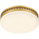 Carey LED 16 inch Brushed Gold Flush Mount Ceiling Light, Medium