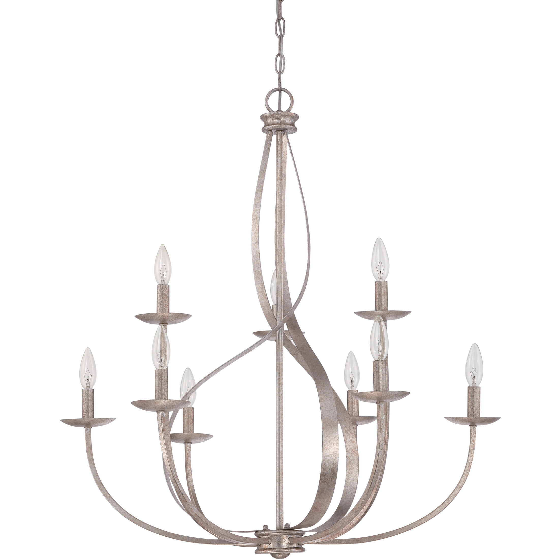 Serenity 9 Light 30 inch Italian Fresco Foyer Chandelier Ceiling Light