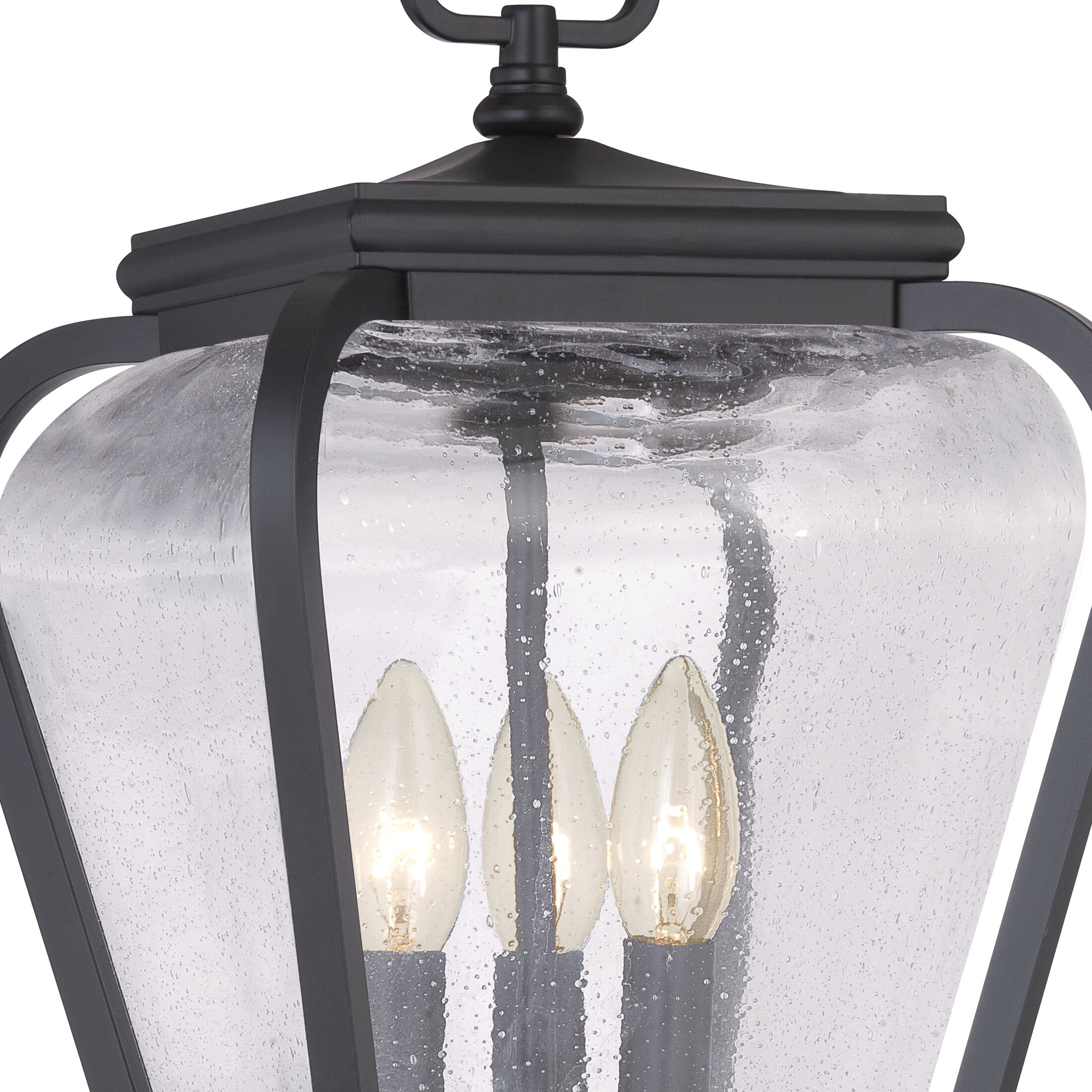 Province 3 Light 18 inch Mystic Black Outdoor Post Lantern
