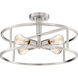 New Harbor 4 Light 18 inch Brushed Nickel Semi-Flush Mount Ceiling Light