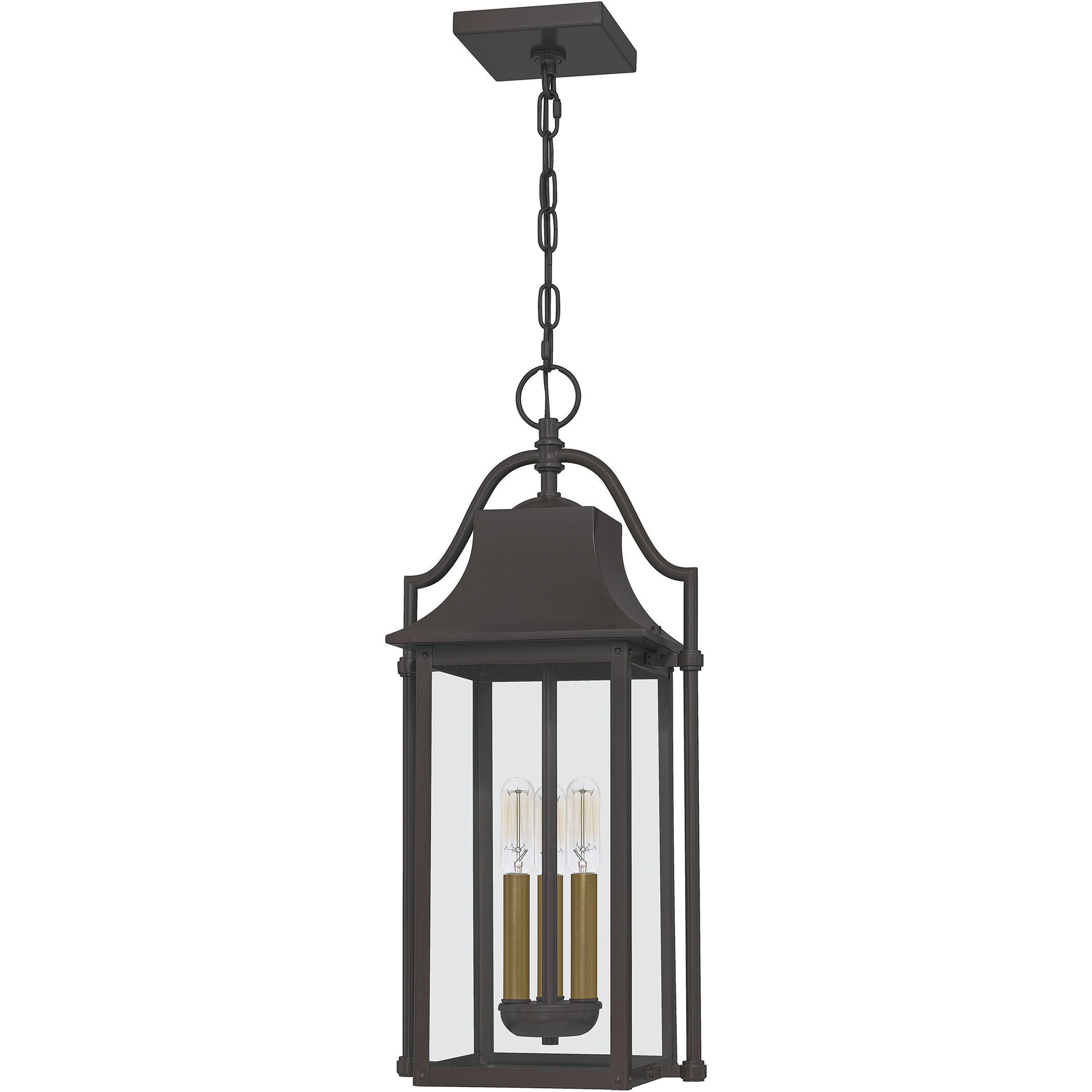 Manning 3 Light 11 inch Western Bronze Outdoor Hanging Lantern