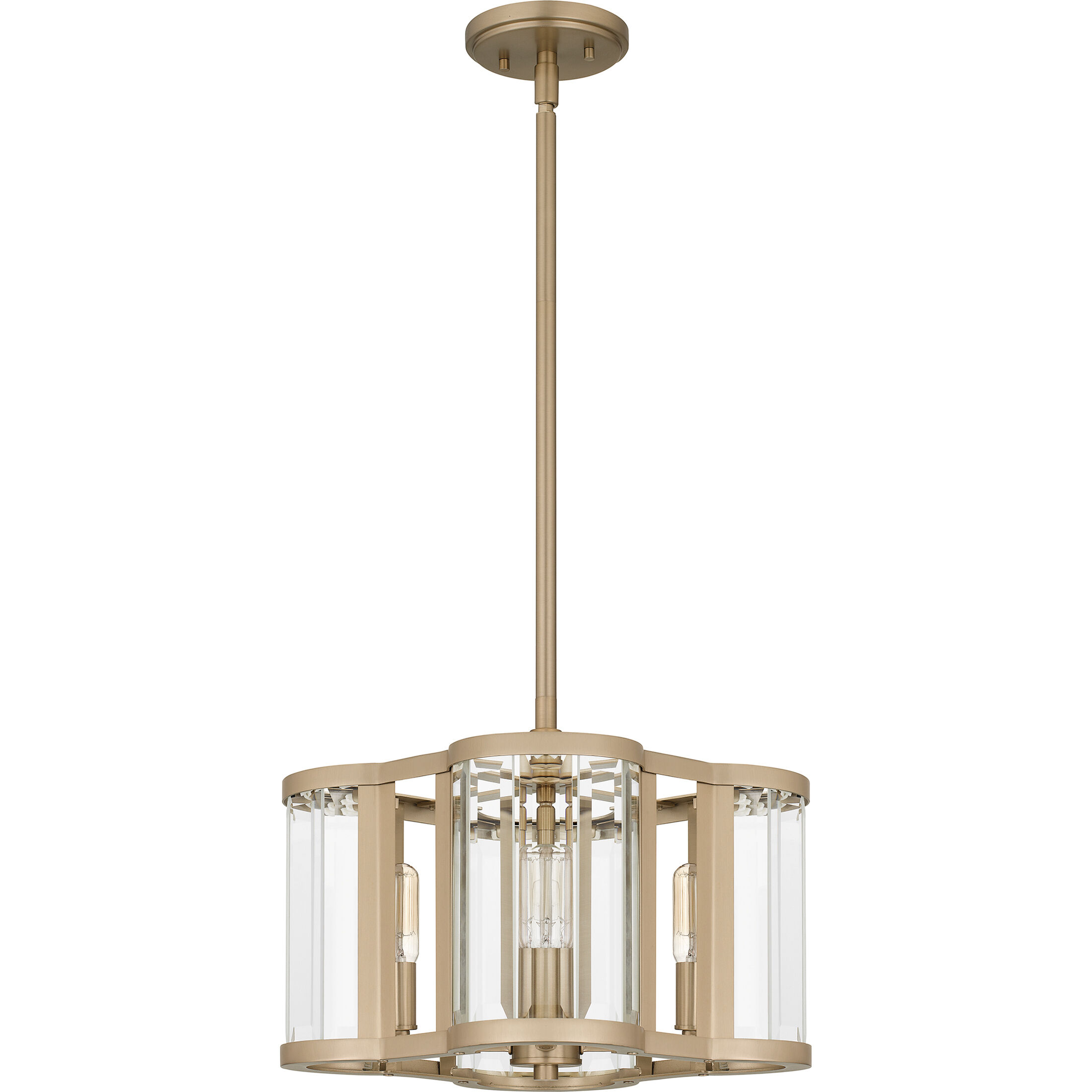 Renee 4 Light 15 inch Bronze Gold Pendant Ceiling Light