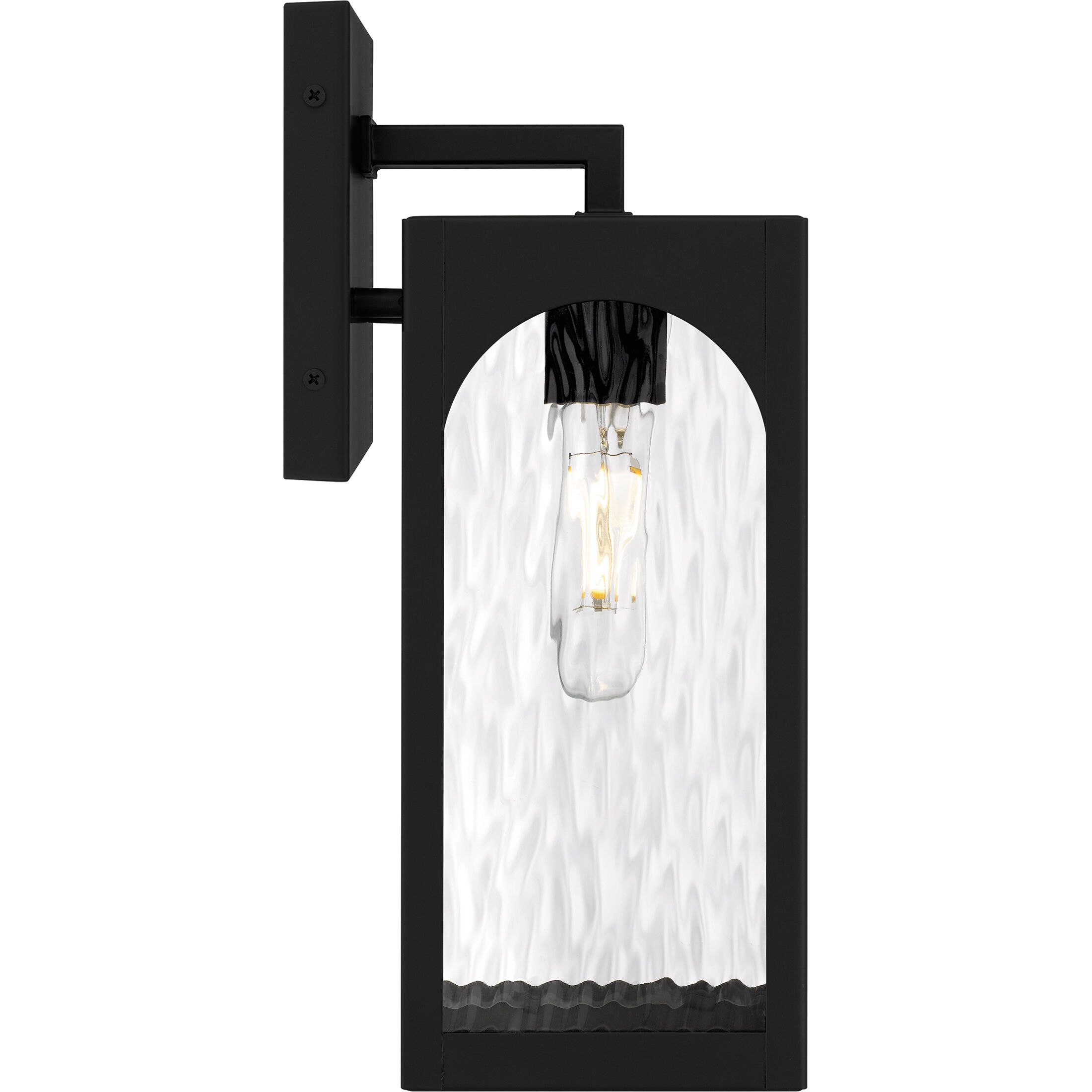 Dallington 1 Light 13.75 inch Matte Black Outdoor Wall Lantern, Small