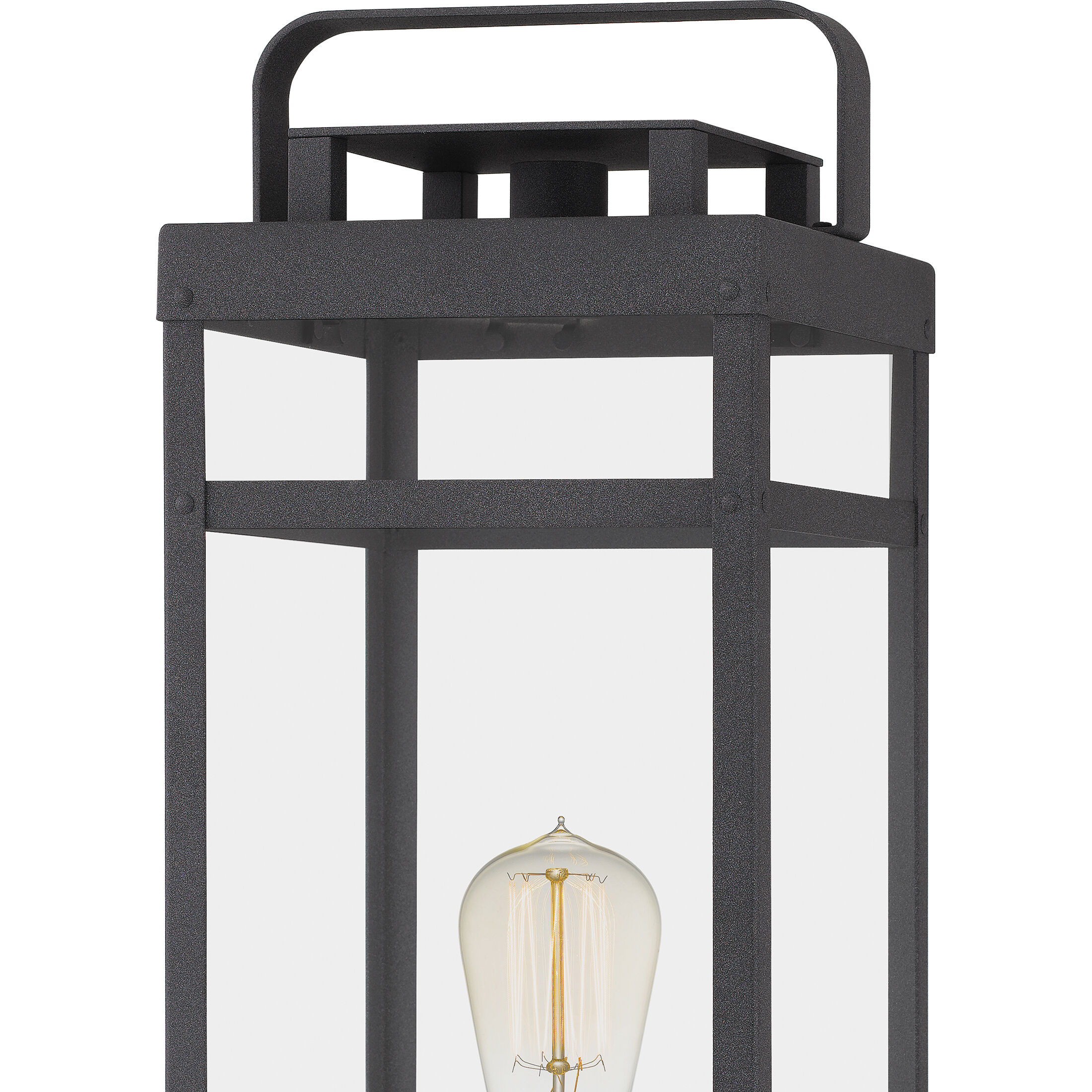 Keaton 1 Light 22 inch Mottled Black Outdoor Post Lantern, Large