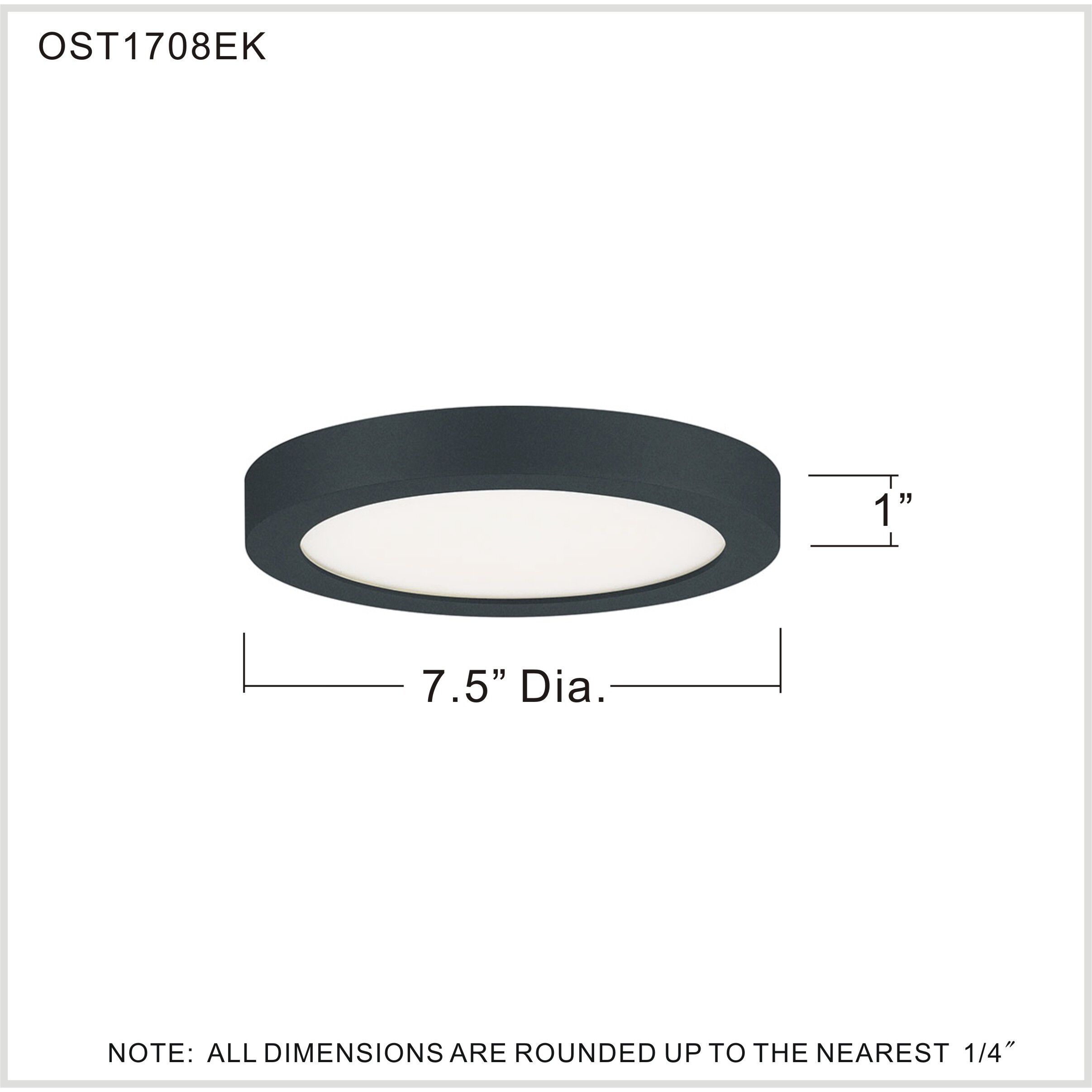 Outskirts 8 inch Earth Black Flush Mount Ceiling Light