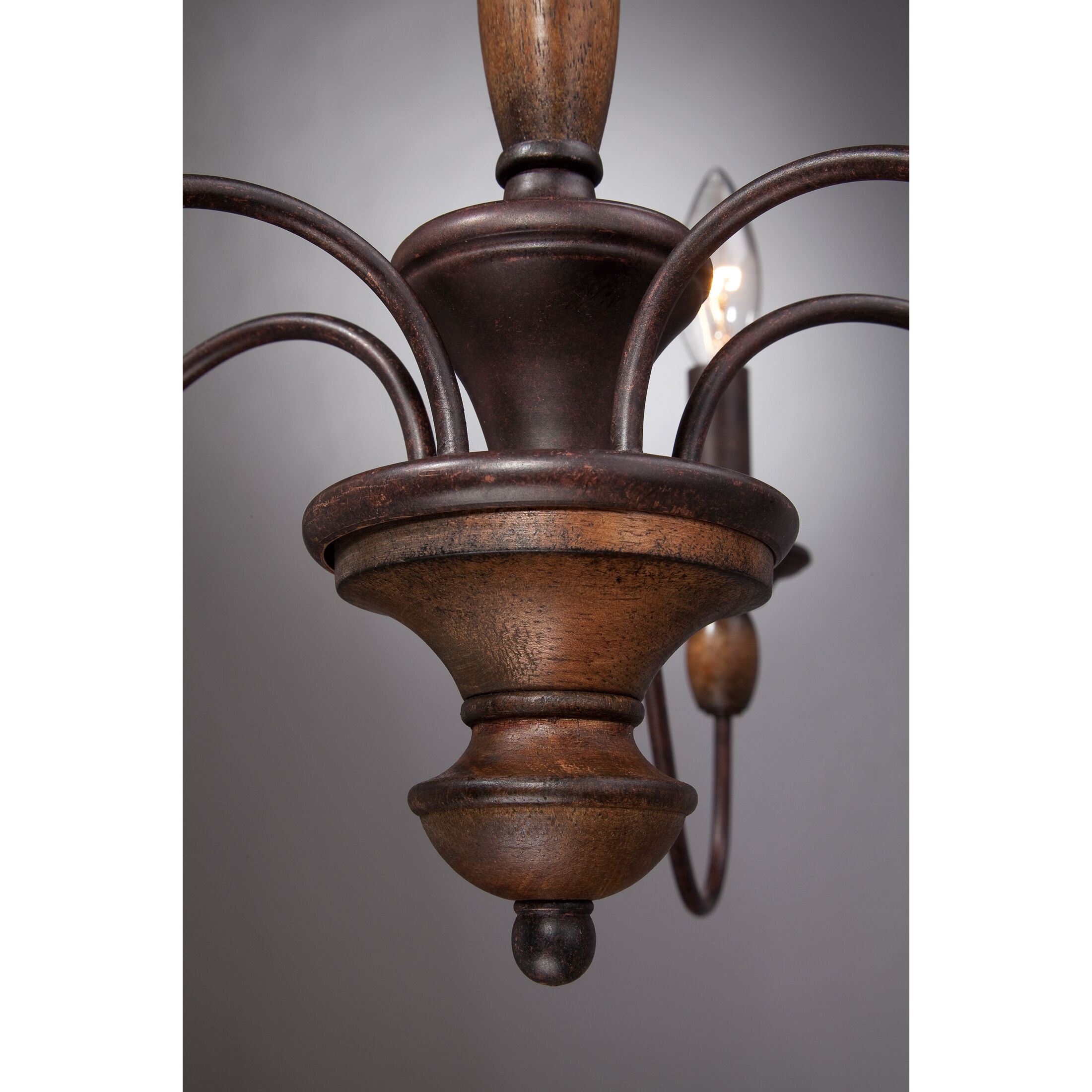 Holbrook 5 Light 24 inch Tuscan Brown Chandelier Ceiling Light