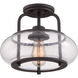 Trilogy 1 Light 12 inch Old Bronze Semi-Flush Mount Ceiling Light